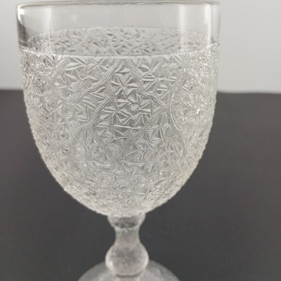 Antique EAPG Portland Glass Tree of Life Goblet 1860s Early American Pattern - Picture 4 of 4